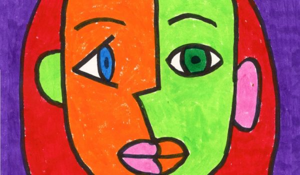 نقاشی پرتره به سبک پیکاسو برای کودکان 🎨👩🎨 1 Cubism